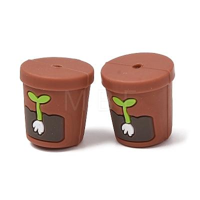 Food Grade Eco-Friendly Silicone Focal Beads SL-CBAECCD-02D-1