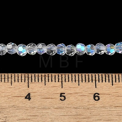 Electroplate Transparent Glass Beads Strands LS-EGLA-A035-T3mm-L19-1