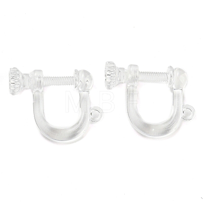 Resin Clip-on Earring Findings X1-FIND-H046-04-1