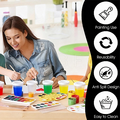 36Pcs Plastic Painting Brush Cleaning Bucket AJEW-WA0003-22-1
