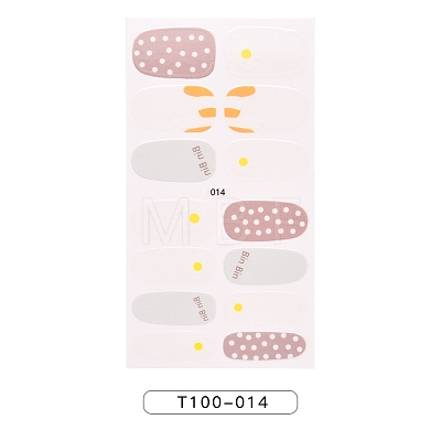 Full Cover Strawberry Flower Nail Stickers MRMJ-T100-014-1