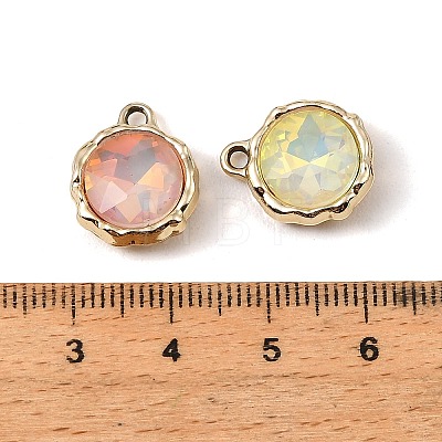 UV Plating Alloy Glass Pendants FIND-K032-44G-1