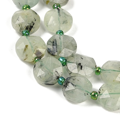 Natural Prehnite Beads Strands G-C116-A19-01-1