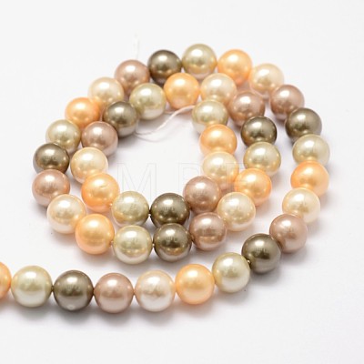 Shell Pearl Bead Strands BSHE-L017-12-1