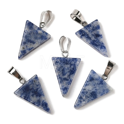 Natural Blue Spot Jasper Pendants G-B127-04P-04-1