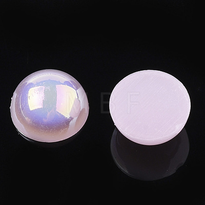 ABS Plastic Imitation Pearl Cabochons OACR-S025-8mm-16-1