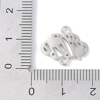 Rack Plating Alloy Black Enamel Cloud with Star Links Connector Charms PALLOY-F018-04P-01-1