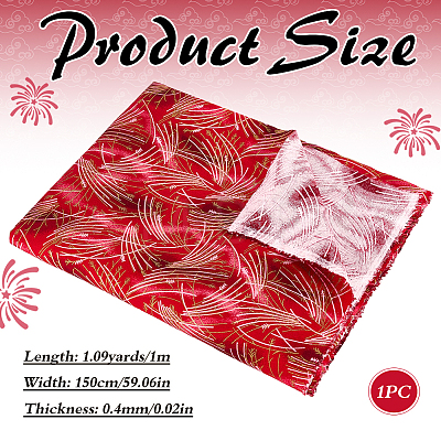 Fish Scales Pattern Cotton Fabric DIY-WH0622-777E-1