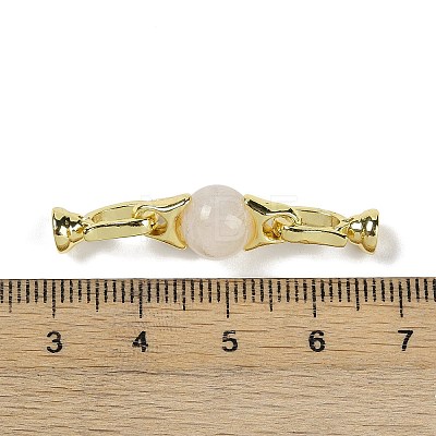 Natural Moonstone with Brass Fold Over Clasps G-G141-03G-03-1