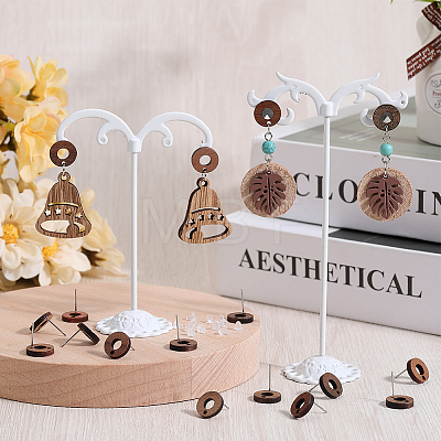 50Pcs Wood Stud Earring Finding FIND-SP0001-19A-1