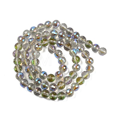 Transparent Electroplate Glass Beads Strands EGLA-N002-31-H10-1