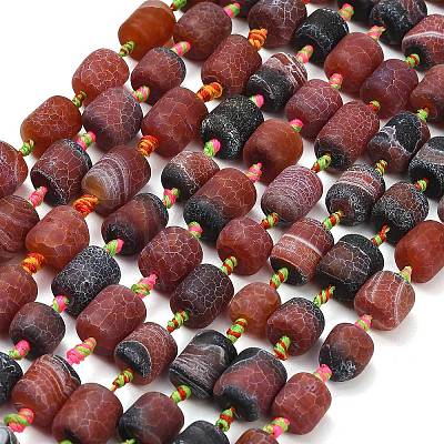 Natural Weathered Agate Beads Strands G-A321-D02-01A-1