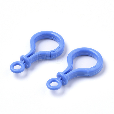 Opaque Solid Color Bulb Shaped Plastic Push Gate Snap Keychain Clasp Findings KY-T021-01C-1