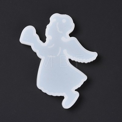 Angel with Heart Pendant Statue Silicone Molds DIY-K051-28-1
