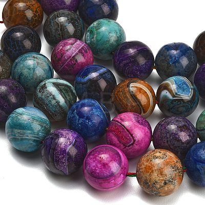 Natural Dragon Veins Agate Beads Strands GG-L001-L01-02G-1