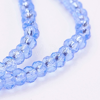 Transparent Glass Beads Strands X-GLAA-R135-2mm-07-1
