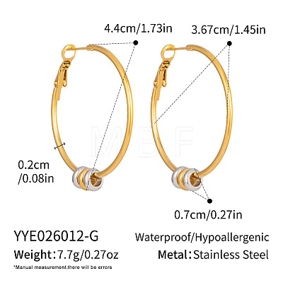 304 Stainless Steel Big Hoop Earrings for Women MA0702-1-1