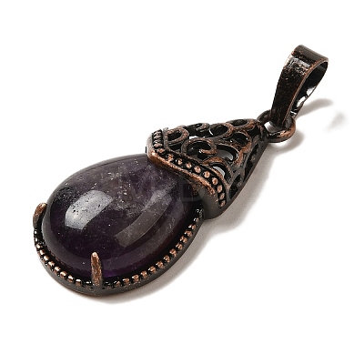 Natural Amethyst Pendants G-H065-01R-18-1