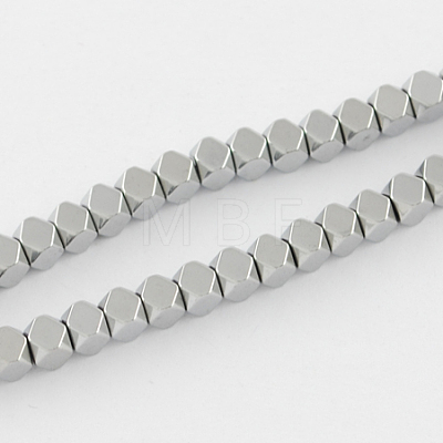 Non-magnetic Synthetic Hematite Beads Strands X-G-Q875-4x4mm-7-1