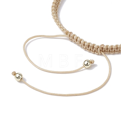 Synthetic Turquoise Cross & Imitation Pearl Braided Bead Bracelet BJEW-JB09743-1