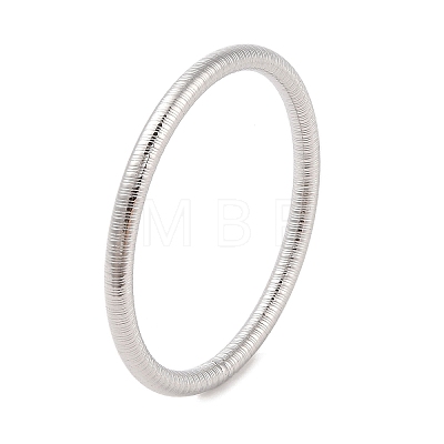 Non-Tarnish 304 Stainless Steel Grooved Ring Bangles for Women Men BJEW-Z064-03P-1