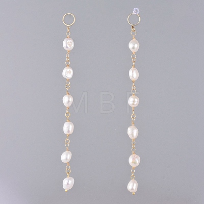 Natural Cultured Freshwater Pearl Dangle Earrings Sets EJEW-JE03827-1