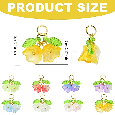 Glass Pendants PALLOY-YW00054-01-1