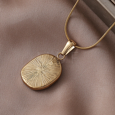 316 Surgical Stainless Steel Enamel with Imitation Pearl Flower Pendant Necklaces for Women JX9312-1