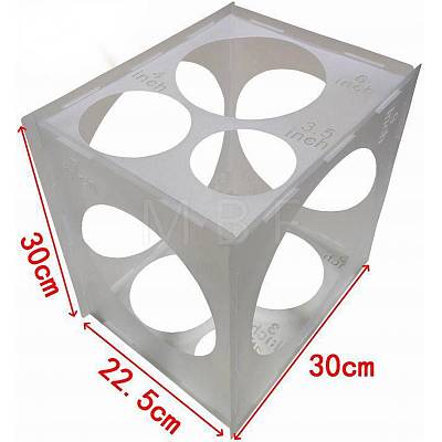 11 Holes Collapsible Plastic Balloon Sizer Box TOOL-WH0119-25-1