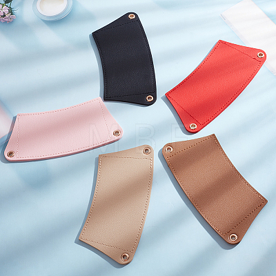 WADORN 5Pcs 5 Colors PU Leather Heat Resistant Reusable Cup Sleeve AJEW-WR0001-58A-1