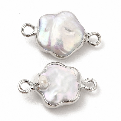 Baroque Natural Keshi Pearl Connector Charms PEAR-P004-22B-P01-1