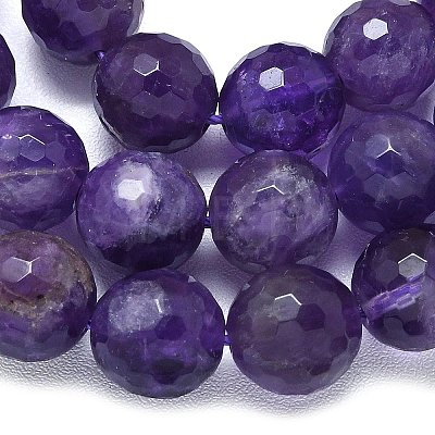 Natural Amethyst Beads Strands G-B165-A10-10mm-1