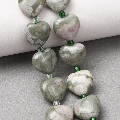 Natural Peace Jade Beads Strands G-B022-31C-01-1