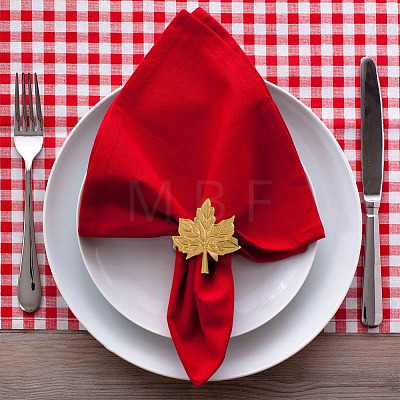Maple Leaf Alloy Napkin Rings AJEW-WH0314-77G-1