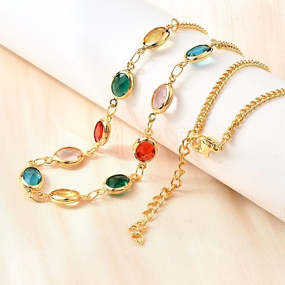 304 Stainless Steel Curb Chain Necklaces NJEW-V009-01G-1