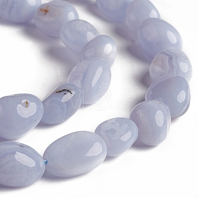 Natural Blue Lace Agate Beads Strands G-D0002-D75-1