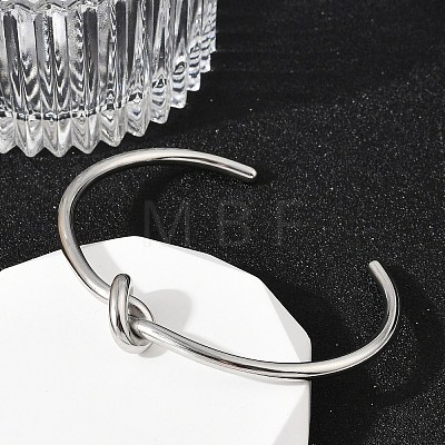 304 Stainless Steel Cuff Bangles for Women BJEW-C088-04P-1