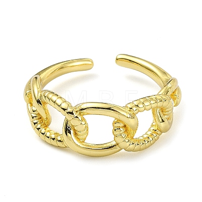 Brass Open Cuff Rings RJEW-B051-43G-1