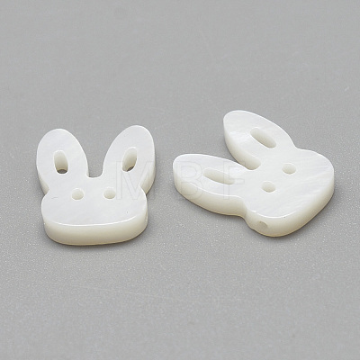 Bunny Natural Freshwater Shell Beads SHEL-T007-18-1
