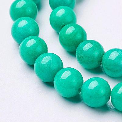 Natural Mashan Jade Round Beads Strands G-D263-6mm-XS15-1