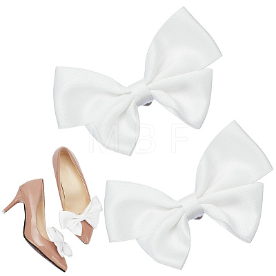 Bowknot Polyester Shoe Decorations FIND-WH0423-93A-1
