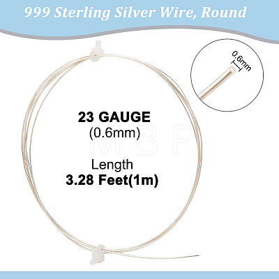 999 Sterling Silver Wire STER-WH0008-04C-S-1