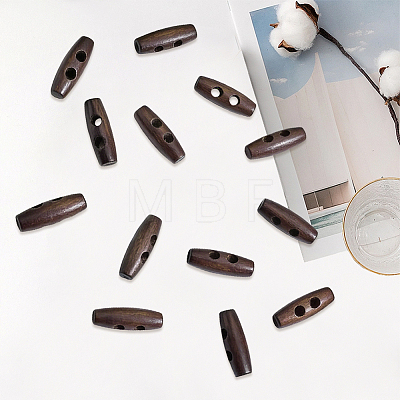 30Pcs Natural Wood Buttons FIND-GF0009-92A-1