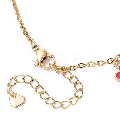 Alloy Enamel Charm Bracelets BJEW-JB13169-02-1