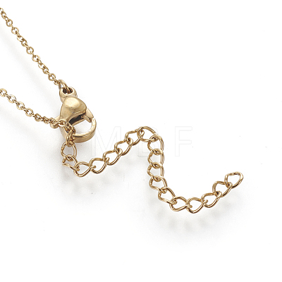 Brass Pendant Necklaces NJEW-I230-07-1