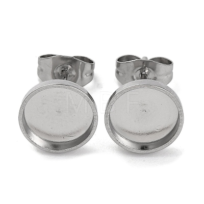 Anti-Tarnish 304 Stainless Steel Stud Earring Findings EJEW-K295-06A-P-1