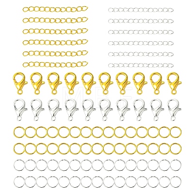 Iron Ends with Twist Chain Extension & Open Jump Rings DIY-YW0010-74G-1