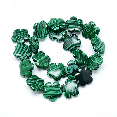 Synthetic Malachite Bead Strands G-T003-16mm-06-1