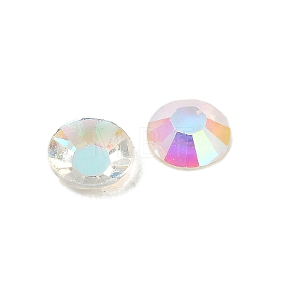 Electroplated Transparent Flat Back Resin Rhinestone Cabochons RESI-XCP0002-44F-1