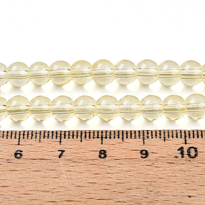 Baking Paint Transparent Glass Beads Strands DGLA-N006-6mm-03-1